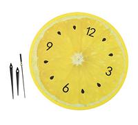 Kueohse Reloj de Pared de Fruta de LimóN Relojes de Cocina Reloj de Sala de DecoracióN del Hogar Reloj de Arte de Pared de Frutas Tropicales
