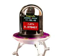 Kueohse Reloj de Tubo Nixie RGB de Bitcoin, Luz LED Inteligente con Conexión A Red WiFi, Pantalla A Color, Luz de Noche de Tubo Analógico Digital para Bricolaje