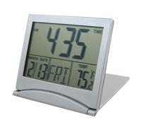 Kueohse Reloj Despertador Digital con Temperatura Calendario Plegable Alimentacion de Bateria