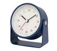 Kueohse Reloj Despertador Pequeño de Metal, Silencioso, para Escritorio, Habitación, Oficina, Decoración, B