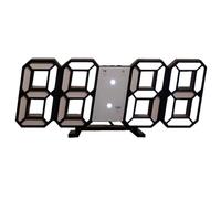 Kueohse Reloj Digital LED 3D Reloj de Pared Luminoso Enchufe USB Multifuncional Reloj ElectróNico DecoracióN del Hogar,