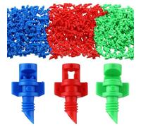 Kueohse Rociador de Boquilla de Nebulización de 300 Piezas, Miniaspersores Atomizadores de 90/180/360 Grados, Boquilla de Emisores de Riego con Anillo de