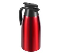 Kueohse Rojo 304 Acero Inoxidable 2L Frasco TéRmico Agua al Vacío Aislada Olla Café Té Leche Jarra TéRmica para el Hogar y la Oficina