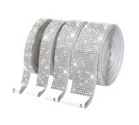 Kueohse Rollo de Cinta de Diamante Autoadhesivo, Cinta con Purpurina Hecha A Mano, Decoración de Regalo DIY, Suministros de Boda, Cosméticos, Florero, Decoración A