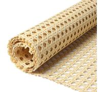 Kueohse Rollo de Cinta de Ratán, 44 X 101 Cm, de Ratán Abierta Tejida, Cinta de Caña de Polietileno para Proyectos de Decoración del Hogar, Ratán Sintético.