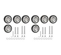 Kueohse Ruedas de Repuesto para Maleta de 8 Piezas, Rueda Giratoria de 51 mm X 18 Mm, Silenciosa, Flexible, Suave para Reparación de Ruedas de Carro de Equipaje Dañadas