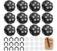 Kueohse Ruedas para Muebles (Paquete de 12) - Rueda Universal con Rodamiento de Bolas, Silenciosa, Base Deslizante