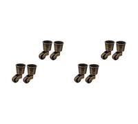 Kueohse Ruedas para Sofá Sofá Redondo Diapositivas Resistentes Ruedas Giratorias Ruedas de 1,5 Pulgadas Ruedas Retro Poleas para Muebles, 8 Piezas