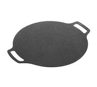 Kueohse SartéN de Hierro Fundido de 38 Cm de Espesor Plancha para Panqueques Parrilla de Barbacoa Antiadherente Cocina de InduccióN Olla de Llama Abierta