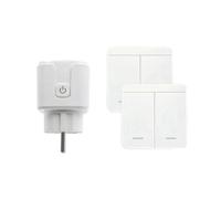 Kueohse Sensor Inalámbrico para Puertas y Ventanas, Interruptor de Contacto Magnético, CA 220 V, 2500 W, Ideal para Campanas Extractoras y Seguridad del Hogar, Enchufe de la UE