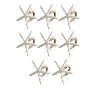 Kueohse Servilleteros Hechos Una Mano con Forma De Estrella De Mar, Juego De 8, Servilletero De ImitacióN De Estrella De Mar para Bodas, Fiestas, Mesas De Comedor
