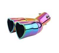 Kueohse Silenciador de Escape Universal para Coche con Forma de Corazón de 63 Mm. Punta de Escape de Acero Inoxidable con Borde en Forma de Corazón de 63 Mm.