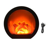 Kueohse SimulacióN de Linterna LED para Chimenea Sin Llama LáMpara LED para Chimenea de Mesa LED con SimulacióN de Llama Realista Decorativa