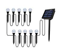 Kueohse Solar 10 en 1 LáMpara de Pared de Camino de Paisaje de CéSped de JardíN LED al Aire Libre