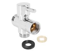 Kueohse Sólido Desviador De 3 Vías De La Válvula De Desvío 1/2 Pulgada IPS De Ducha Pieza De Recambio,Revestimiento De Cobre Cromado