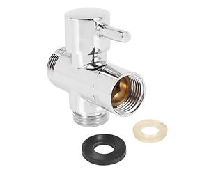 Kueohse Sólido Desviador De 3 Vías De La Válvula De Desvío 1/2 Pulgada IPS De Ducha Pieza De Recambio,Revestimiento De Cobre Cromado