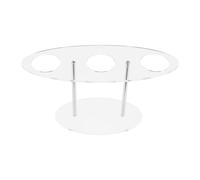 Kueohse Soporte AcríLico para Conos de Helado, Soporte para Conos de Comida para, Soporte para Conos de Gofres, 3 Agujeros, Transparente