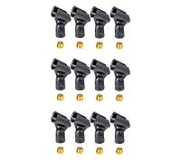 Kueohse Soporte de Clip de Micrófono Universal de 12 Piezas con Adaptadores de Tuerca Macho de 5/8 Pulgadas una Hembra de 3/8 Pulgadas