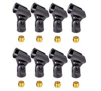Kueohse Soporte de Clip de Micrófono Universal de 8 Piezas con Adaptadores de Tuerca Macho de 5/8 Pulgadas una Hembra de 3/8 Pulgadas