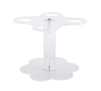 Kueohse Soporte de Cono de Helado, Soporte de ExhibicióN de Cono de AcríLico 4 Agujeros, Estante de Soporte de Rollo de Mano de Sushi para Gofres para NiñOs, Buffets de Fiesta para Hornear