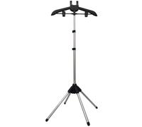 Kueohse Soporte de Exhibición Colgador de Ropa Trípode Plegable Estante para Vapor Paños Hierro Soporte para Colgar Tendedero de Ropa Negro