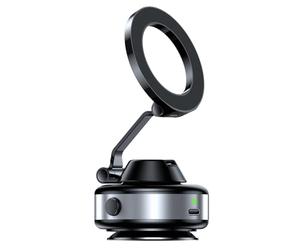 Kueohse Soporte Magnético para Teléfono con Ventosa para Coche de 360°, Succión Eléctrica, Antivibración, Ajuste Ultraestable para Todos los Teléfonos del Coche, Color Plateado