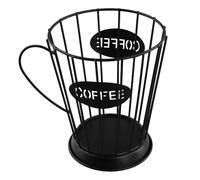 Kueohse Soporte para cápsulas de café, cesta de almacenamiento para cápsulas de café (pequeño), color negro