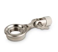 Kueohse Soporte para micrófono, accesorio de clip MIC, metal plateado, uso flexible, fácil ajuste de ángulo, adecuado