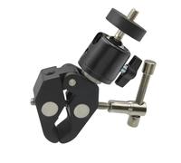 Kueohse Soporte para Trípode con Súper Abrazadera y Mini Rótula de 360°, Freno de Liberación Rápida, Clip de Tornillo de 1/4 de Pulgada para Cámara de Acción DSLR
