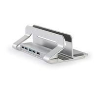 Kueohse Soporte Vertical Ajustable para Portátil, Base de Aluminio, Compatible con Portátiles y Tabletas de 11 A 17,3 Pulgadas con Puerto USB 3.0.