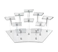 Kueohse Soportes de Estante de ExhibicióN de AcríLico Transparente de 10 Asientos, Soporte de ExhibicióN Vertical de Escritorio para Soporte de Postre, Organizador de Maquillaje