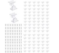 Kueohse Soportes de Montaje con Tornillos, Clip de Montaje para Tiras LED, Clips para Luces de Cuerda, 100 Unidades para Luces de 5-6 mm de, Luces de Cuerda de Neón.
