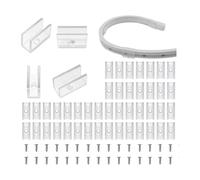 Kueohse Soportes de Montaje para Luces de Neón, 100 Piezas de Clips de Fijación para Instalación de Luces de Neón, Accesorios para Tiras Flexibles de Neón LED de 6 X 12 mm