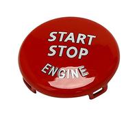 Kueohse Stop Engine Botón Botón Interruptor de Encendido Cubierta para X1 X3 X5 X6 Z4 (E84, E83, E70, E71, E89) 1 3 5 Serie (E87, E90 / E91 / E92 / E93, E61) (Rojo)