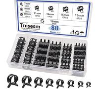 Kueohse Surtido de 80 Abrazaderas de Manguera con Resorte de Silicona para Manguera de Vacío (7 mm, 9 mm, 10 mm, 11 mm, 14 mm, 15 mm, 16 mm y 18 mm)