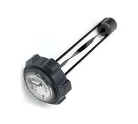 Kueohse Tapa de depósito atornillable sin ventilación para motos de nieve con manómetro, indicador de mecánico para tanques de combustible