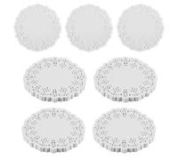 Kueohse Tapetitos de encaje de papel 100 unidades, 4,5 juegos decorativos de mesa redondos, forros para pasteles, postres, platos de cocina