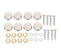 Kueohse TapóN de Rosca de Clavos de Espejo de Acero Inoxidable de 16 Mm (8 Piezas)
