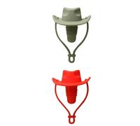 Kueohse Tapones de Silicona para Vino con Forma de Sombrero de Vaquero, Decorativos para de Vino, con Diseño de Sombrero.