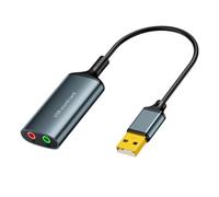 Kueohse Tarjeta de Sonido USB A USB de 3,5 mm para Auriculares, Micrófono, Altavoz, Adaptador de Audio, Adaptador de Sonido USB Externo para Ordenador Portátil