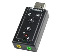 Kueohse Tarjeta de Sonido USB Externa de 7.1 Canales con Interfaz de 3,5 mm. Diseño Miniportátil para un Sonido Mejorado.