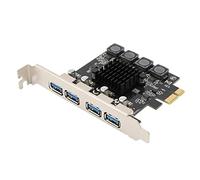 Kueohse Tarjeta PCI Express USB 3,0 de 4 Puertos, Tarjeta de ExpansióN PCI-E USB 3,0, Tarjeta Adaptadora PCIE una USB 3,0 para Ranura PCIE 1X 4X 8X 16X