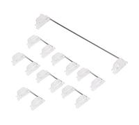 Kueohse Teclado mecánico Cereza Mx Switch Estabilizador con Montaje en Placa Carcasa Transparente Transparente Uso 6.25U Modificador Llaves Estabilizador