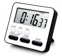 Kueohse Temporizador de Cocina, Cuenta Regresiva, Reloj Despertador Multifuncional, Reloj de Escritorio, Negro