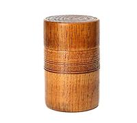Kueohse Tetera de Madera Juego de Té de Hecho una Mano Caramelo PortáTil del Almacenamiento del Té del Viaje Lata Sellada en Caja de Polvo de Grano de Café de Nuez, 1 Pieza