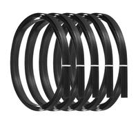 Kueohse Tiras de Bambú para Tejer de 7/16 Pulgadas X 10 Pies, Paquete de 5 Cañas de Caña de Mimbre Finas y Planas para Hacer Cestas y Manualidades, Negro