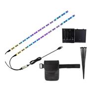 Kueohse Tiras de Luces LED RGB para Scooters, Bicicletas, Luces de Advertencia de Seguridad, Luces A Batería para Carreras Nocturnas.