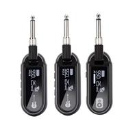 Kueohse Transmisor/Receptor Inalámbrico para Guitarra M02 UHF, Alcance de 30 M, Cancelación de Ruido, Carga Tipo C, Batería de 8 H, Uso en Múltiples Unidades.