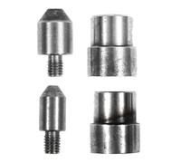 Kueohse Troquel de Punzonado de Cabeza de 12 mm (1/2 Pulgada) + Cabezal Plano de 10 mm para Máquina de Ojales de Prensa Manual. Herramienta de Perforación de Ojales.