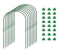 Kueohse TúNel de Cultivo de Aros de Invernadero, de Soporte de Acero Revestido de PláStico una Prueba de óXido Aros de Invernadero para Elevadas